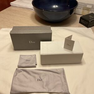 Christian Dior sunglasses box, case, dust cloth and protective pouch
